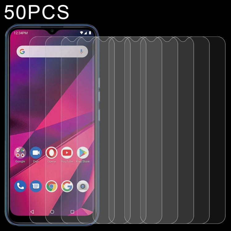 50 PCS 0.26mm 9H 2.5D Tempered Glass Film For BLU G61