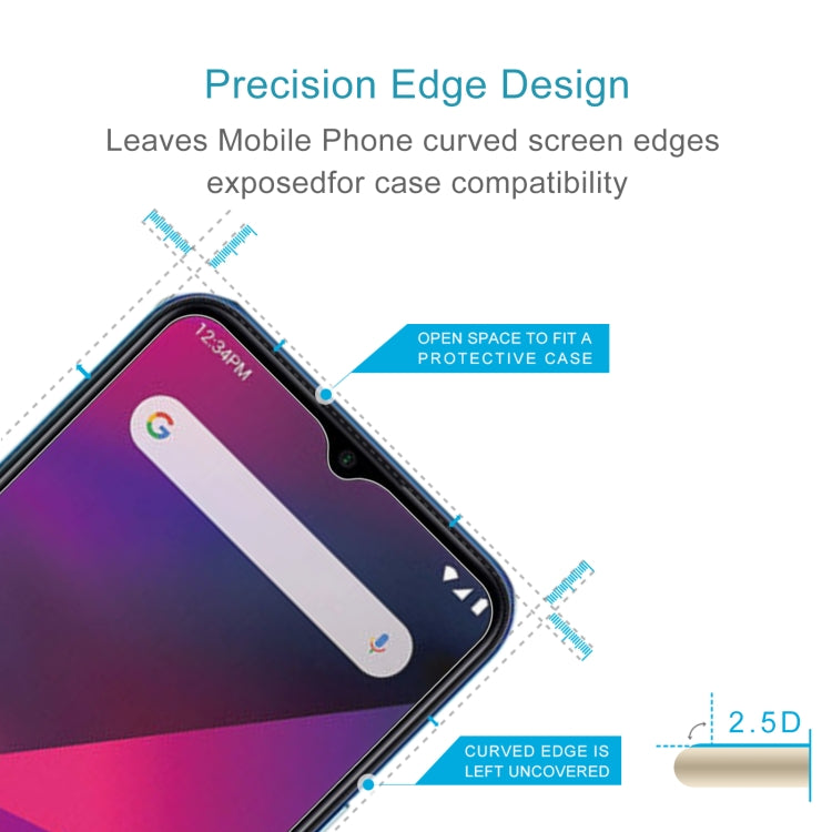 50 PCS 0.26mm 9H 2.5D Tempered Glass Film For BLU G61