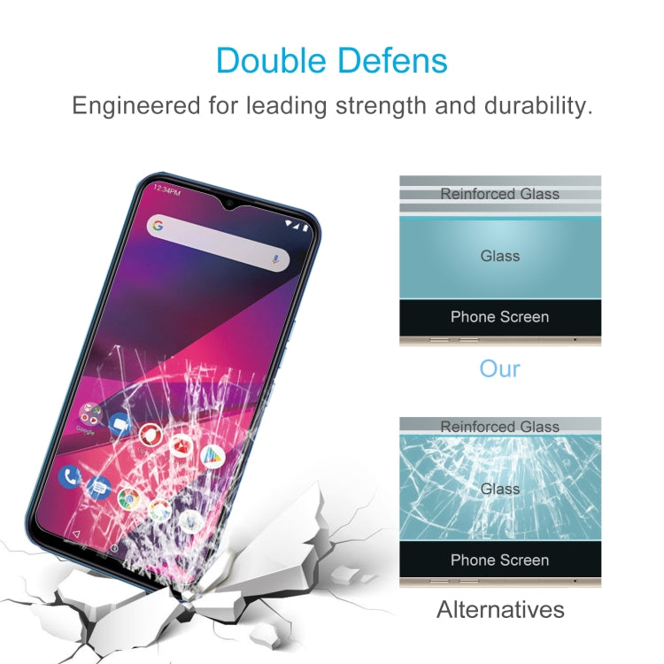 50 PCS 0.26mm 9H 2.5D Tempered Glass Film For BLU G61