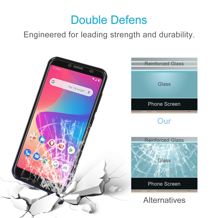 50 PCS 0.26mm 9H 2.5D Tempered Glass Film For BLU G50