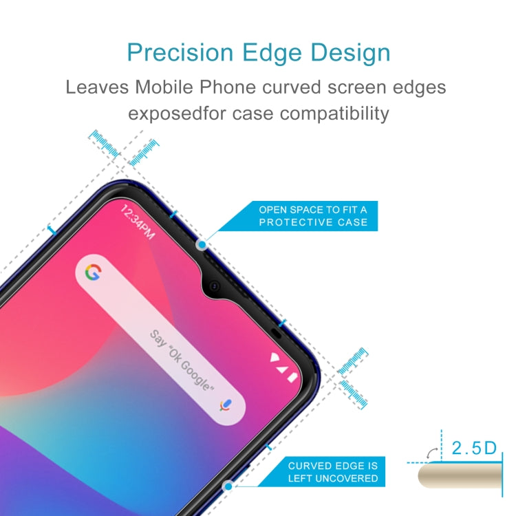 50 PCS 0.26mm 9H 2.5D Tempered Glass Film For BLU G50 Mega