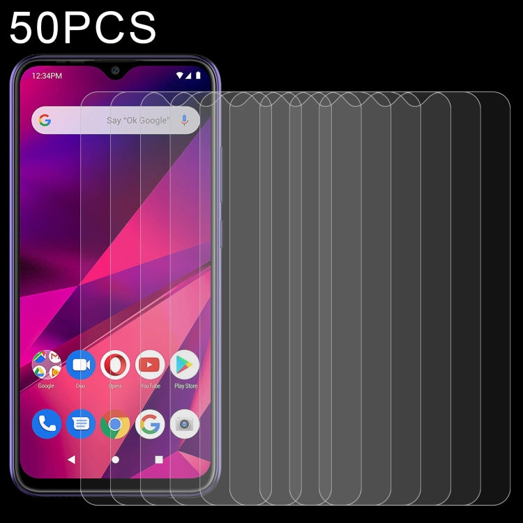 50 PCS 0.26mm 9H 2.5D Tempered Glass Film For BLU G9 Pro