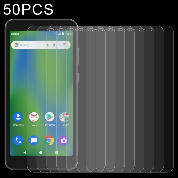 50 PCS 0.26mm 9H 2.5D Tempered Glass Film For Cricket Vision 2