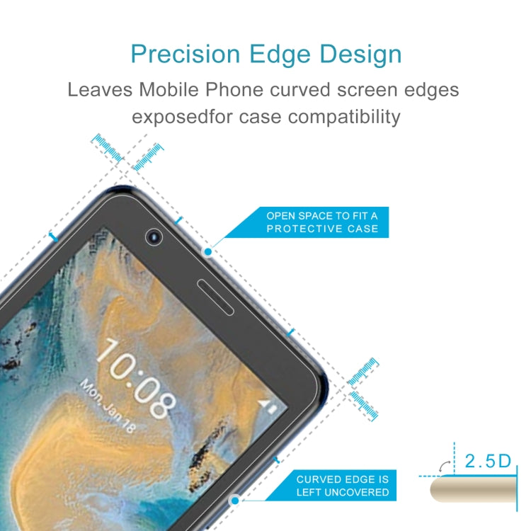 50 PCS 0.26mm 9H 2.5D Tempered Glass Film For ZTE Blade L9