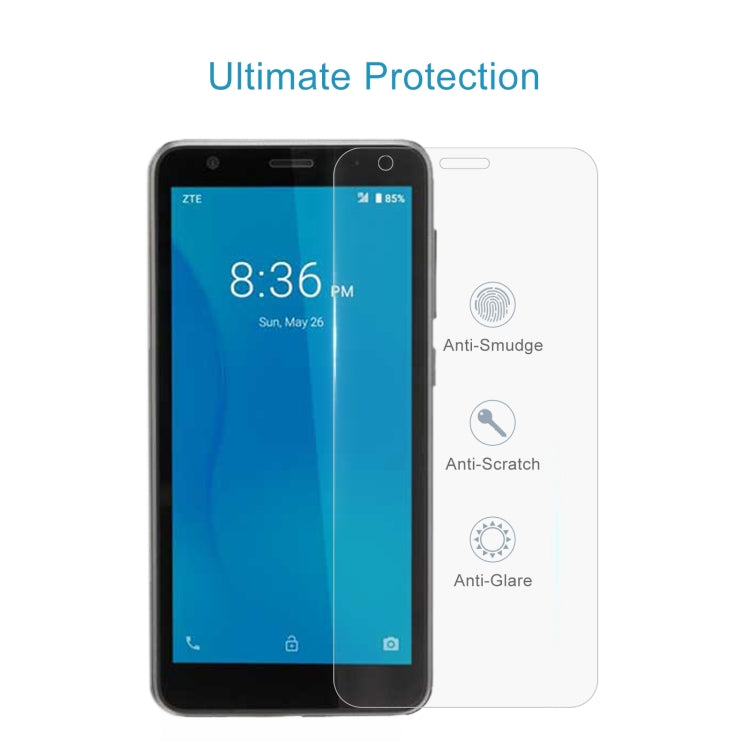 50 PCS 0.26mm 9H 2.5D Tempered Glass Film For ZTE Quest 5