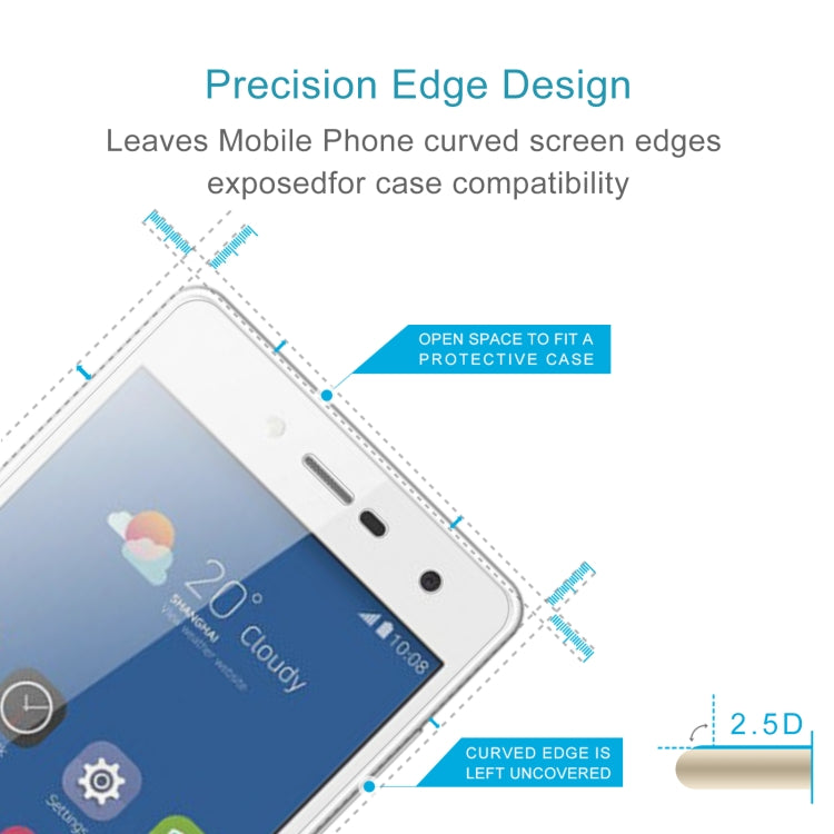 50 PCS 0.26mm 9H 2.5D Tempered Glass Film For ZTE Blade L7