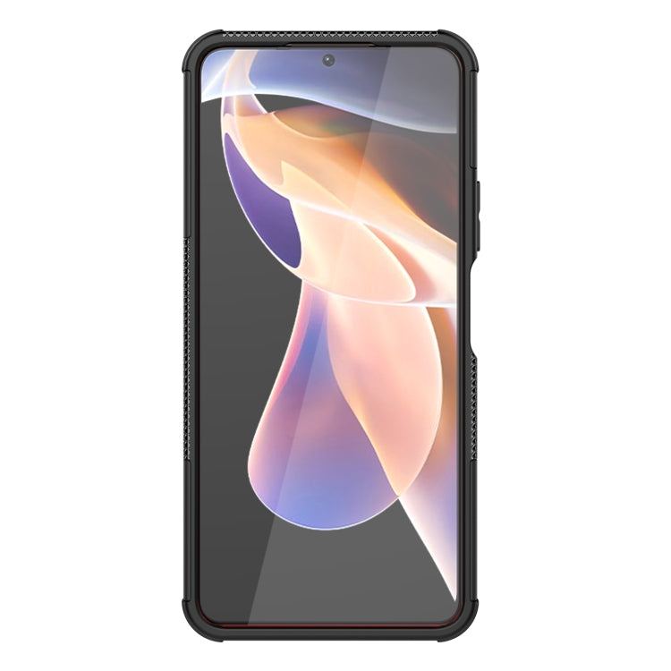 For Xiaomi Redmi Note 11 Pro (China) Tire Texture TPU + PC Phone Case with Holder