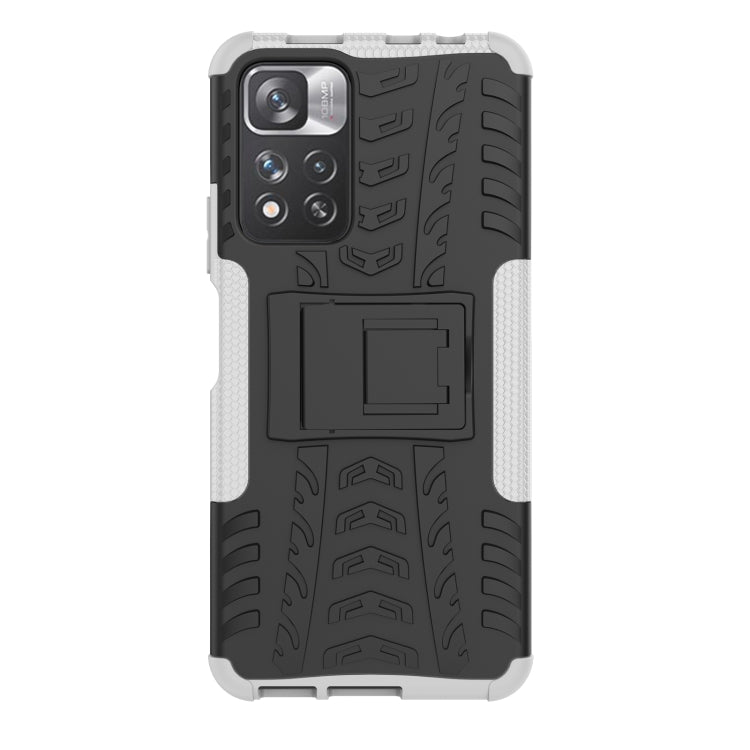 For Xiaomi Redmi Note 11 Pro (China) Tire Texture TPU + PC Phone Case with Holder