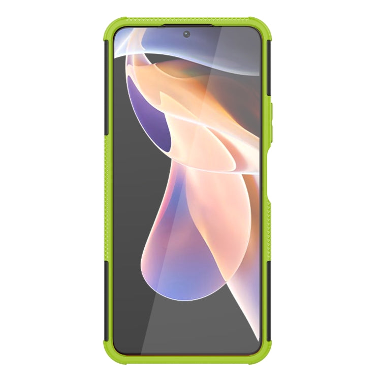 For Xiaomi Redmi Note 11 Pro (China) Tire Texture TPU + PC Phone Case with Holder