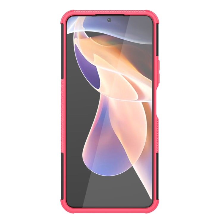 For Xiaomi Redmi Note 11 Pro (China) Tire Texture TPU + PC Phone Case with Holder