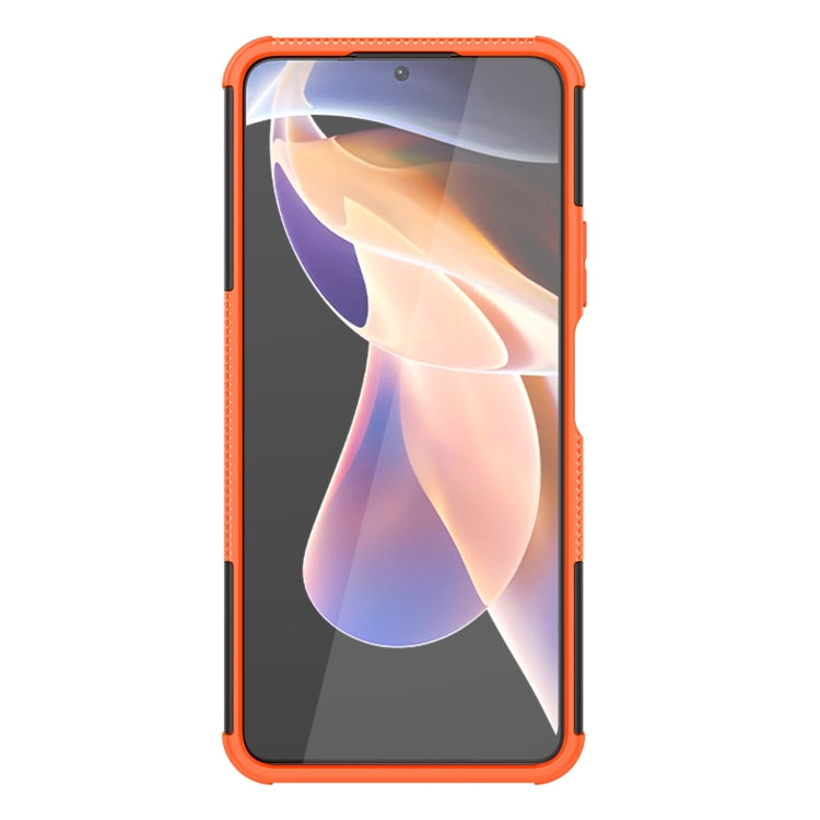 For Xiaomi Redmi Note 11 Pro (China) Tire Texture TPU + PC Phone Case with Holder