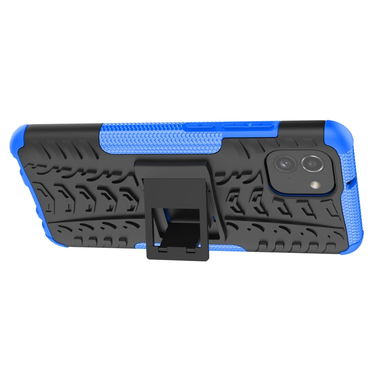 For Samsung Galaxy A03 Global Tire Texture TPU + PC Phone Case with Holder