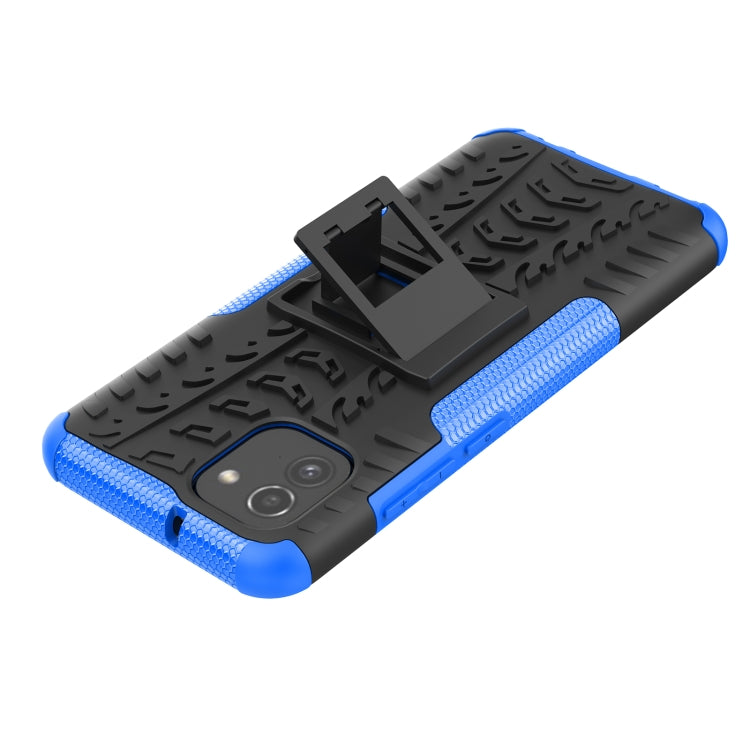 For Samsung Galaxy A03 Global Tire Texture TPU + PC Phone Case with Holder