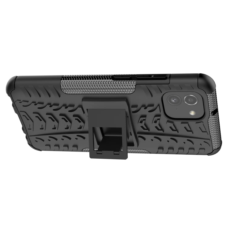 For Samsung Galaxy A03 Global Tire Texture TPU + PC Phone Case with Holder