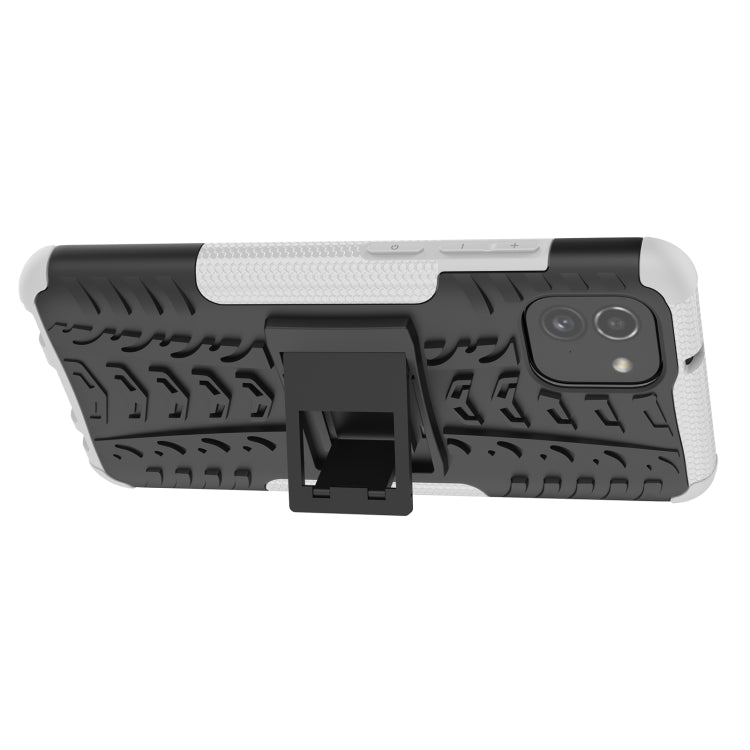 For Samsung Galaxy A03 Global Tire Texture TPU + PC Phone Case with Holder