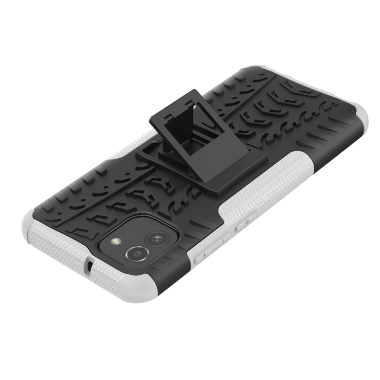 For Samsung Galaxy A03 Global Tire Texture TPU + PC Phone Case with Holder