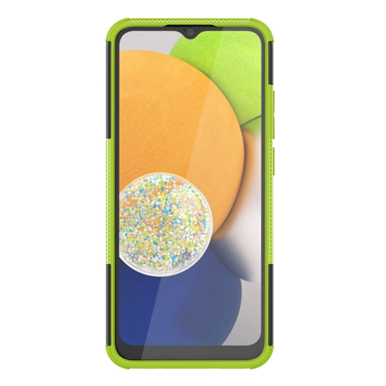 For Samsung Galaxy A03 Global Tire Texture TPU + PC Phone Case with Holder