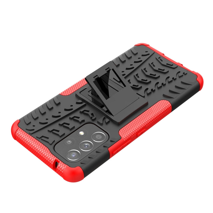 For Samsung Galaxy A53 5G Tire Texture TPU + PC Phone Case with Holder