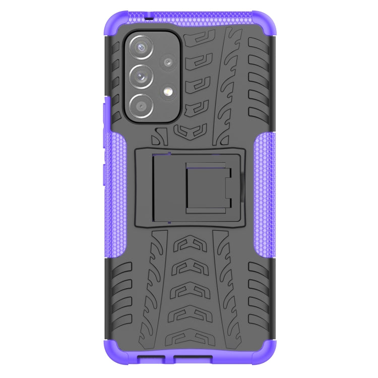 For Samsung Galaxy A53 5G Tire Texture TPU + PC Phone Case with Holder