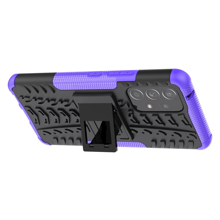 For Samsung Galaxy A53 5G Tire Texture TPU + PC Phone Case with Holder