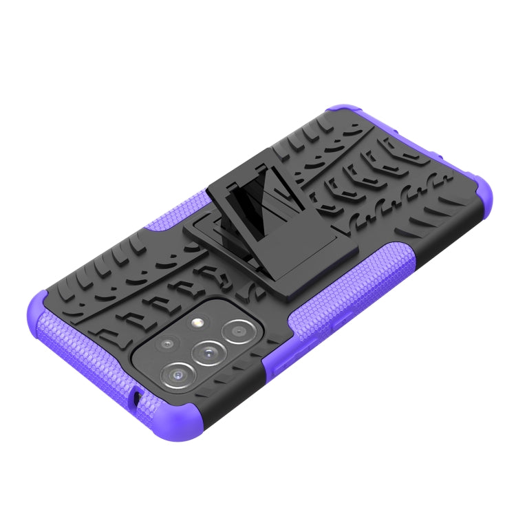 For Samsung Galaxy A53 5G Tire Texture TPU + PC Phone Case with Holder