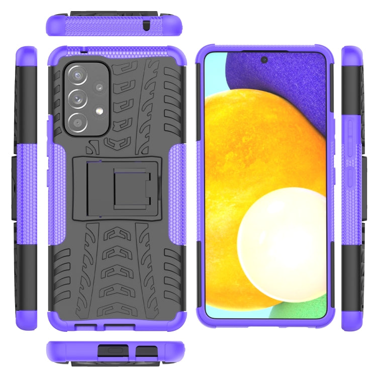 For Samsung Galaxy A53 5G Tire Texture TPU + PC Phone Case with Holder