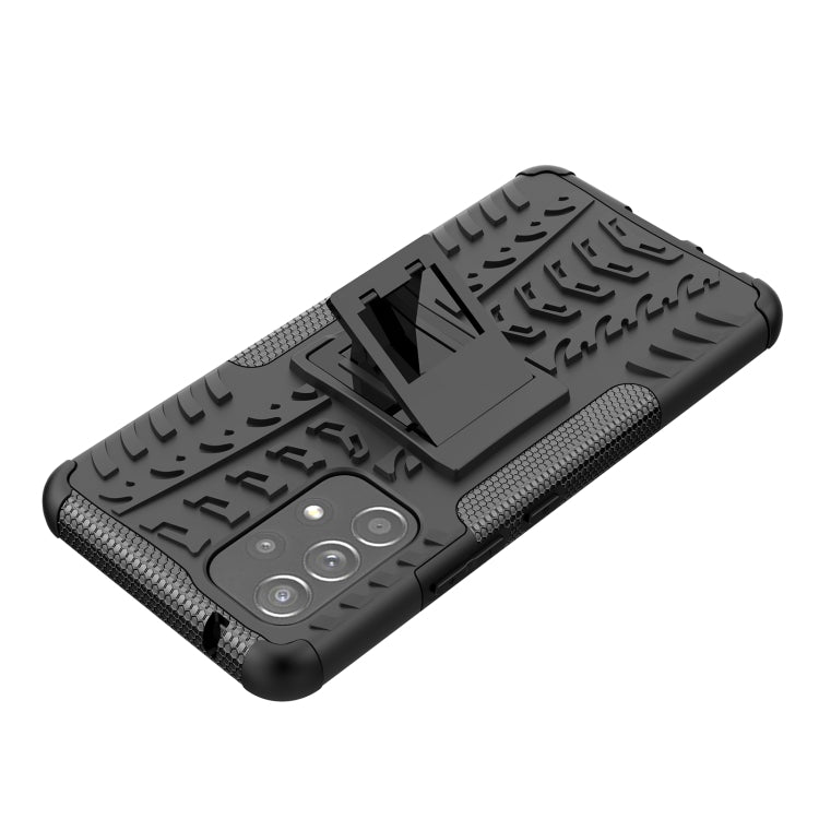 For Samsung Galaxy A53 5G Tire Texture TPU + PC Phone Case with Holder