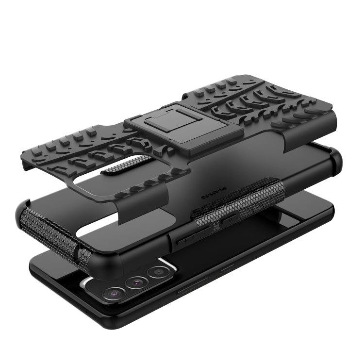 For Samsung Galaxy A53 5G Tire Texture TPU + PC Phone Case with Holder