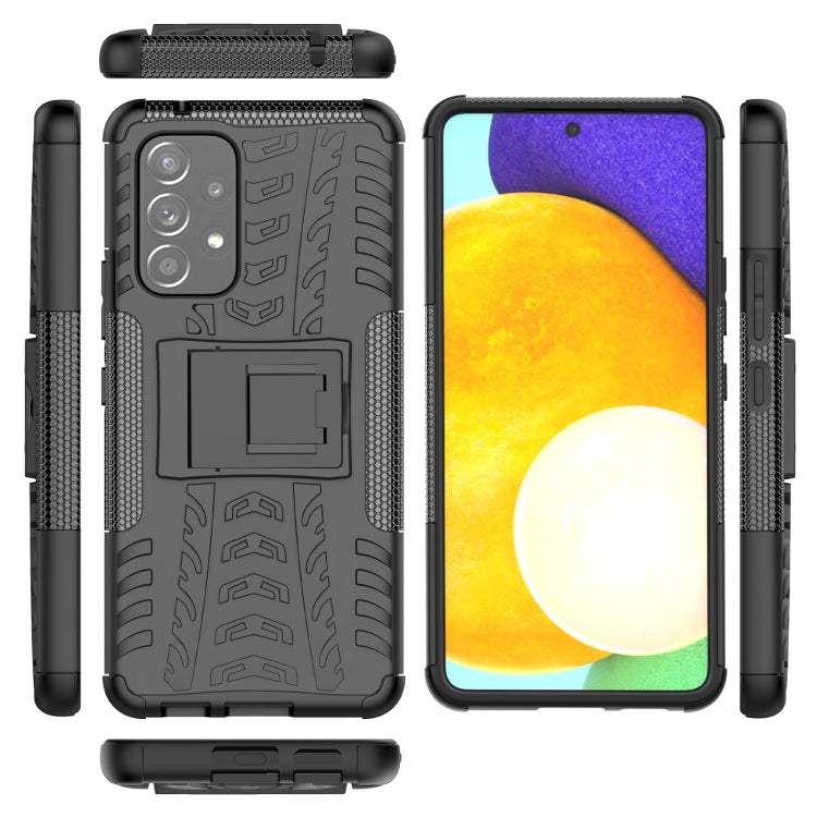 For Samsung Galaxy A53 5G Tire Texture TPU + PC Phone Case with Holder