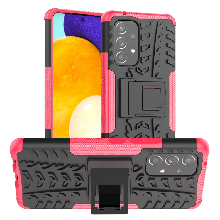 For Samsung Galaxy A53 5G Tire Texture TPU + PC Phone Case with Holder