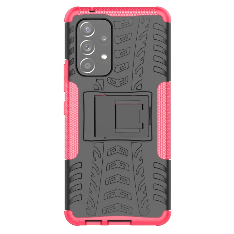 For Samsung Galaxy A53 5G Tire Texture TPU + PC Phone Case with Holder