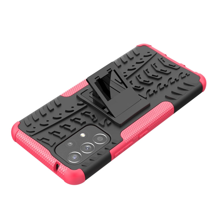 For Samsung Galaxy A53 5G Tire Texture TPU + PC Phone Case with Holder