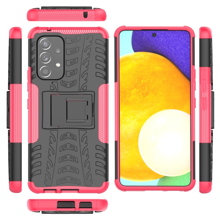 For Samsung Galaxy A53 5G Tire Texture TPU + PC Phone Case with Holder