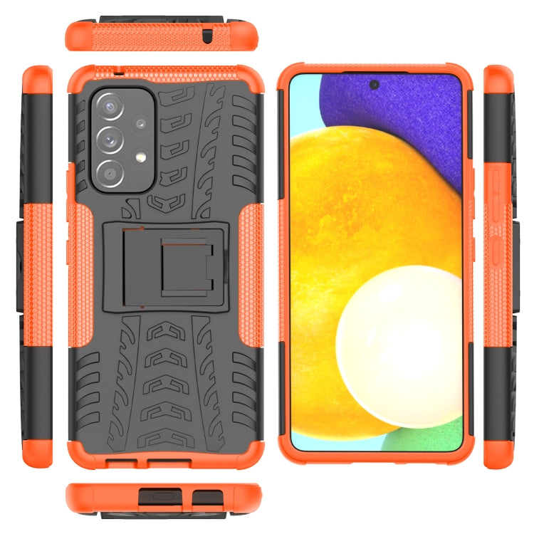 For Samsung Galaxy A53 5G Tire Texture TPU + PC Phone Case with Holder