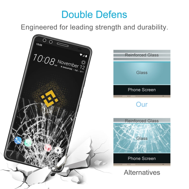 50 PCS 0.26mm 9H 2.5D Tempered Glass Film For HTC EXODUS 1 - Binance Edition