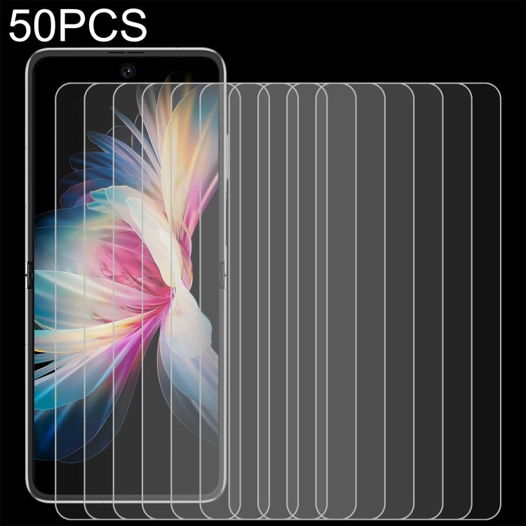 50 PCS 0.26mm 9H 2.5D Tempered Glass Film For Huawei P50 Pocket