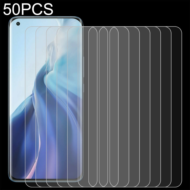 50 PCS 0.26mm 9H 2.5D Tempered Glass Film For Xiaomi 12 / 12S
