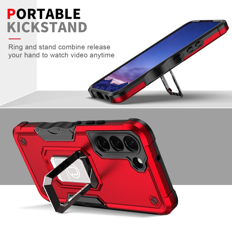 For Samsung Galaxy S22 5G Ring Holder Non-slip Armor Phone Case