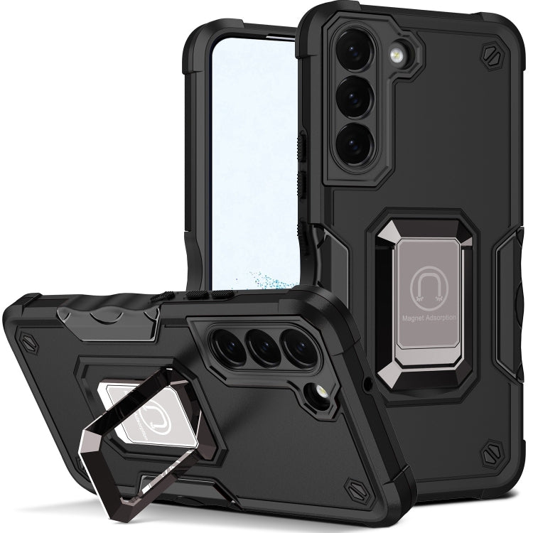 For Samsung Galaxy S22+ 5G Ring Holder Non-slip Armor Phone Case