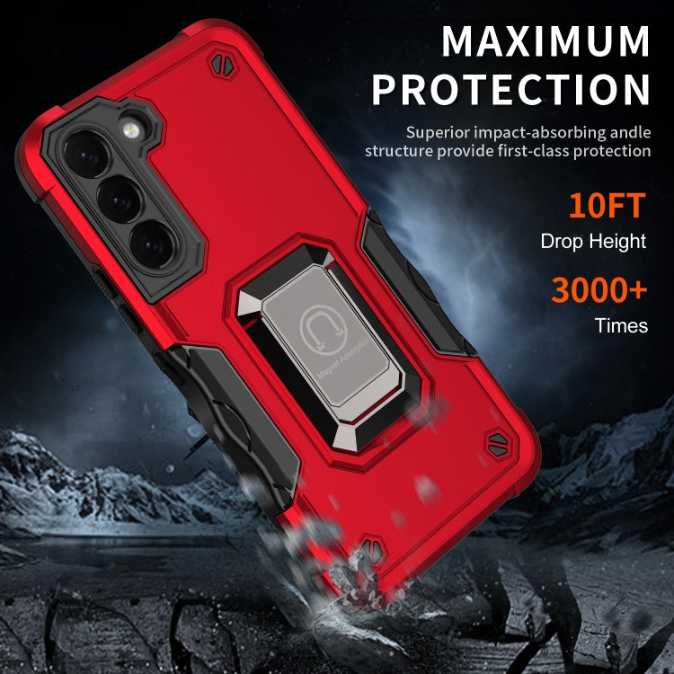 For Samsung Galaxy S22+ 5G Ring Holder Non-slip Armor Phone Case