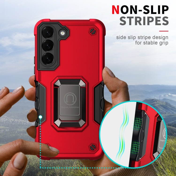 For Samsung Galaxy S22+ 5G Ring Holder Non-slip Armor Phone Case