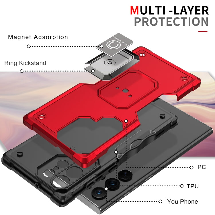 For Samsung Galaxy S22 Ultra 5G Ring Holder Non-slip Armor Phone Case