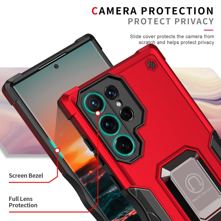 For Samsung Galaxy S22 Ultra 5G Ring Holder Non-slip Armor Phone Case
