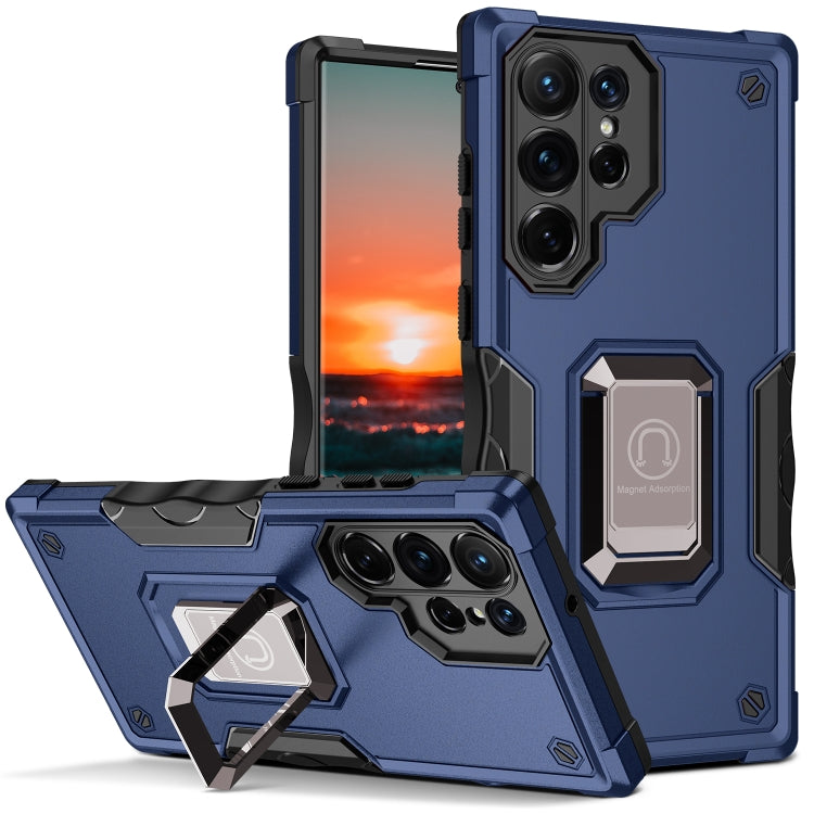 For Samsung Galaxy S22 Ultra 5G Ring Holder Non-slip Armor Phone Case