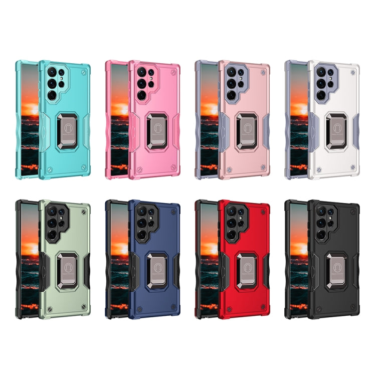 For Samsung Galaxy S22 Ultra 5G Ring Holder Non-slip Armor Phone Case