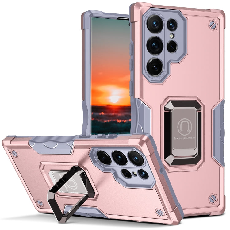 For Samsung Galaxy S22 Ultra 5G Ring Holder Non-slip Armor Phone Case