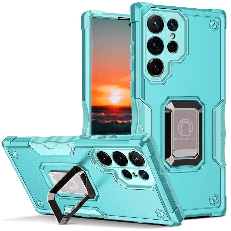 For Samsung Galaxy S22 Ultra 5G Ring Holder Non-slip Armor Phone Case