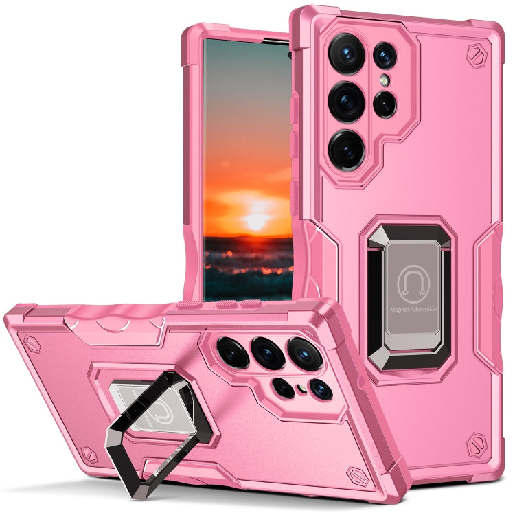 For Samsung Galaxy S22 Ultra 5G Ring Holder Non-slip Armor Phone Case
