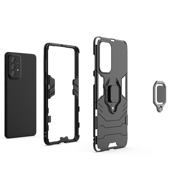 For Samsung Galaxy A73 5G PC + TPU Phone Case with Magnetic Ring Holder