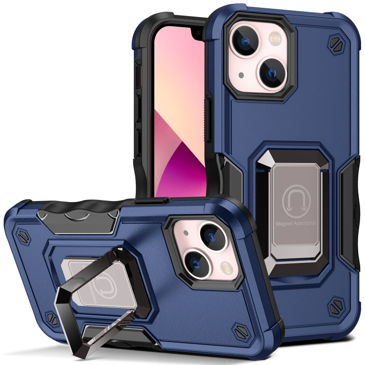 For iPhone 13 mini Ring Holder Non-slip Armor Phone Case